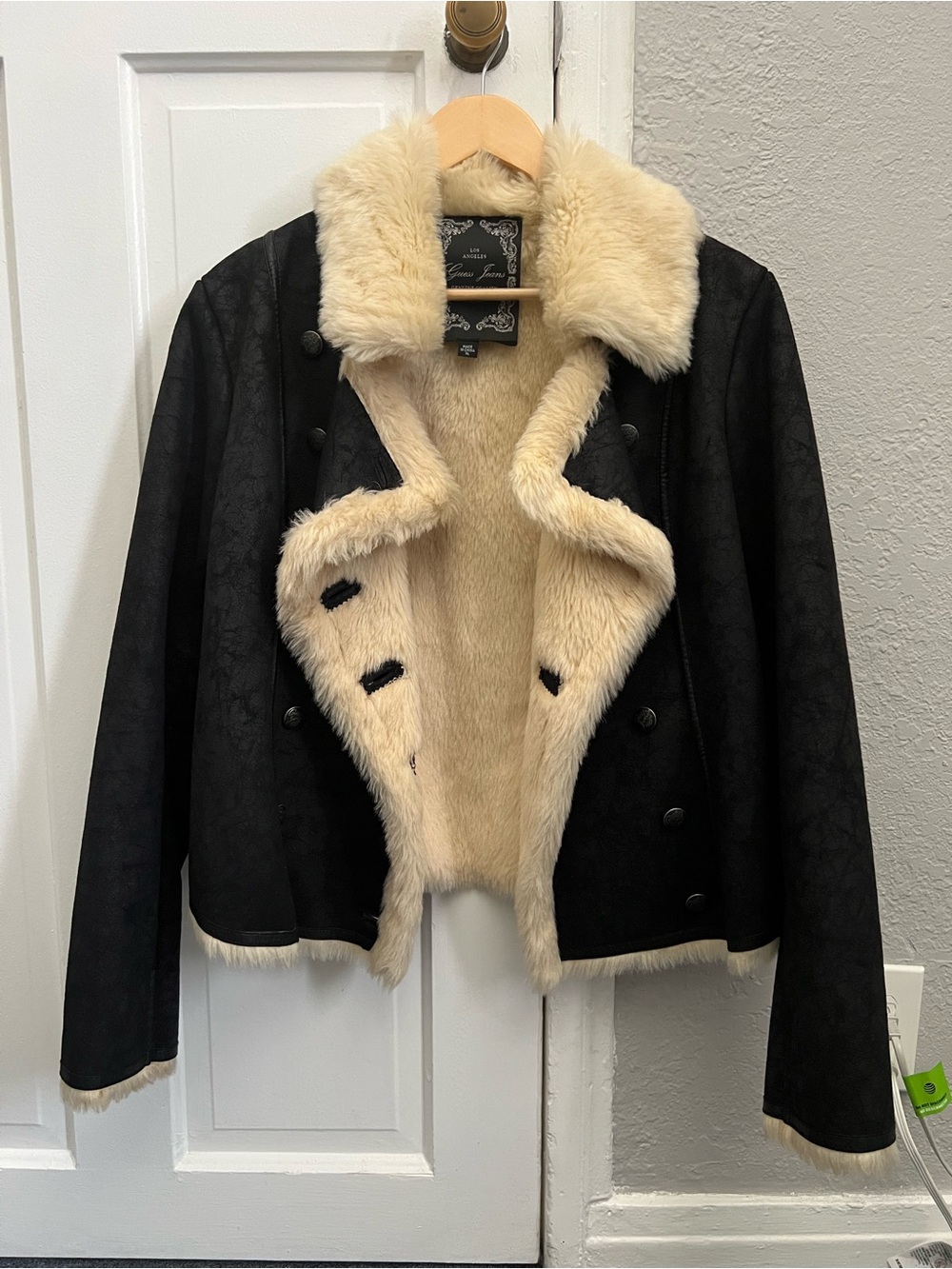 Vintage Guess Jeans Faux Shearling Jacket in size XL